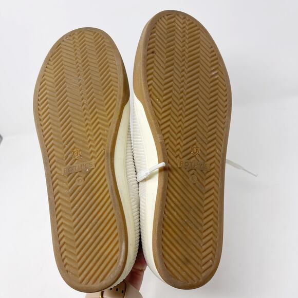 Rothys Womens 10 Vanilla White The Lace Up Sneaker Shoes Soft Flexible Recycled - Picture 9 of 13